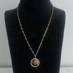 NWT Diamonique Diamond Medallion Pendant Necklace